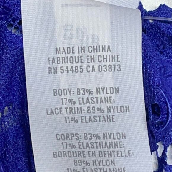 Aerie Cobalt Electric Blue Coral Lace Bandeau Bralette - S N0231 - Picture 5 of 5